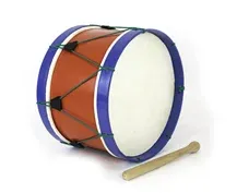 Bombo Tradicional Adamastor PLX13 Vermelho/Aro Azul 33cm