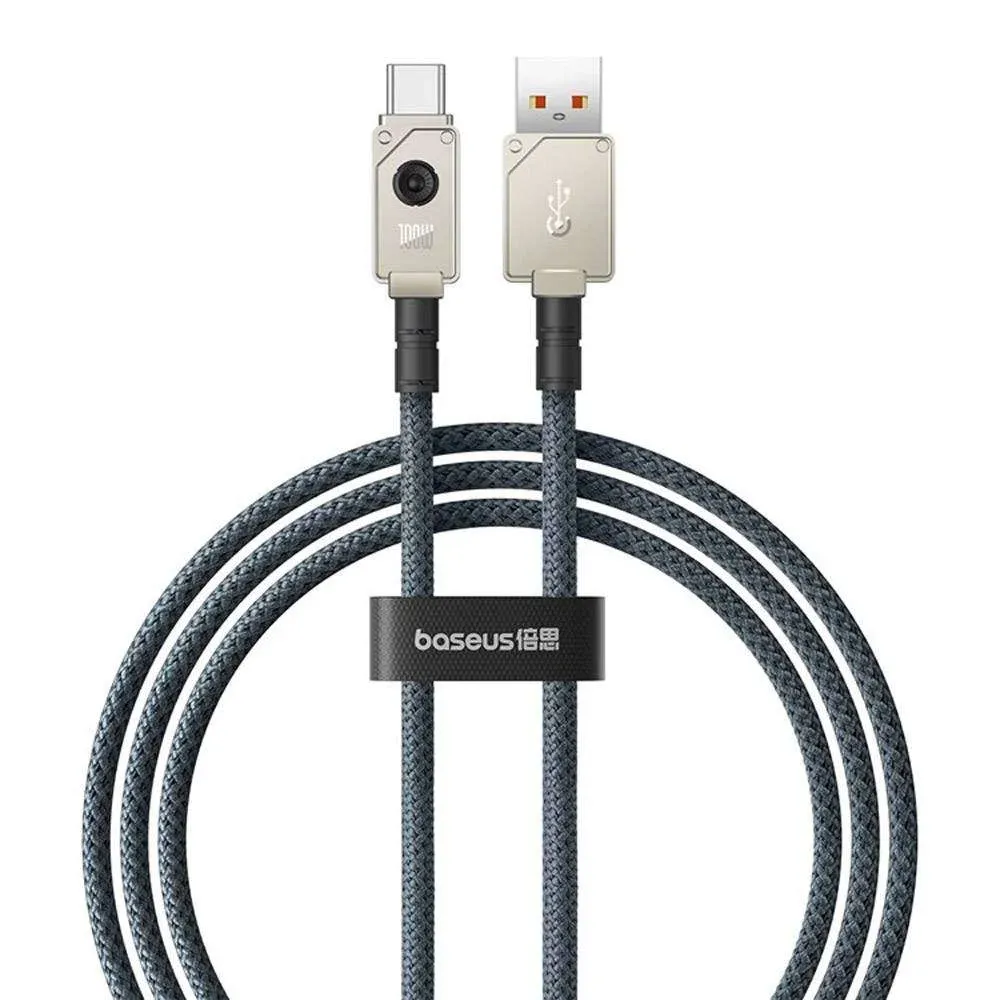 Cabo Baseus Unbreakable USB-A p/ USB-C PD 100W 1m Branco