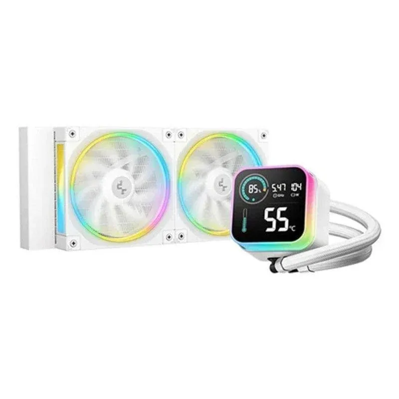 Refrigeração Líquida DeepCool LQ240 White 240mm 2 Ventoinhas RGB
