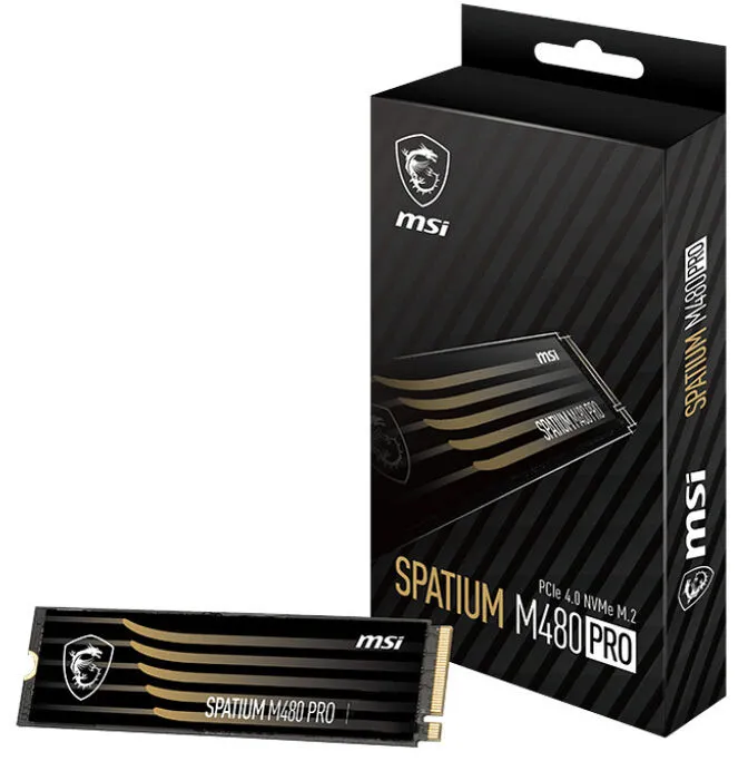SSD MSI SPATIUM M480 PRO 1TB Gen4 M.2 NVMe (7400/6000MB/s)