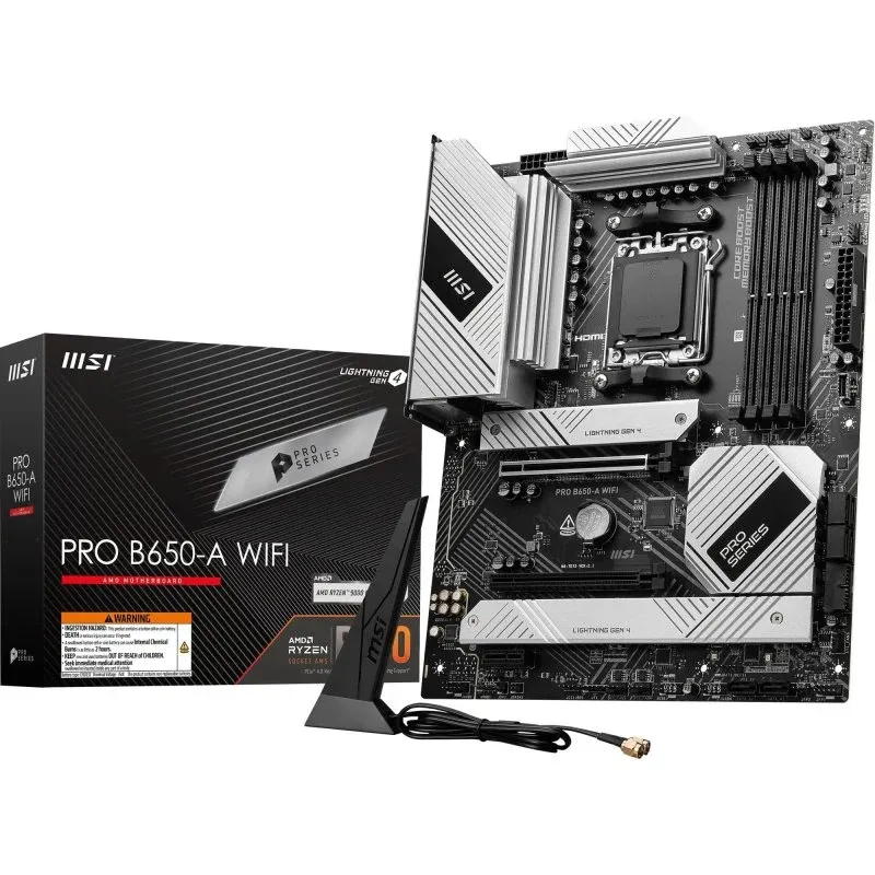 MSI PRO B650-A WIFI Motherboard ATX AMD B650 Socket AM5 com WiFi e HDMI