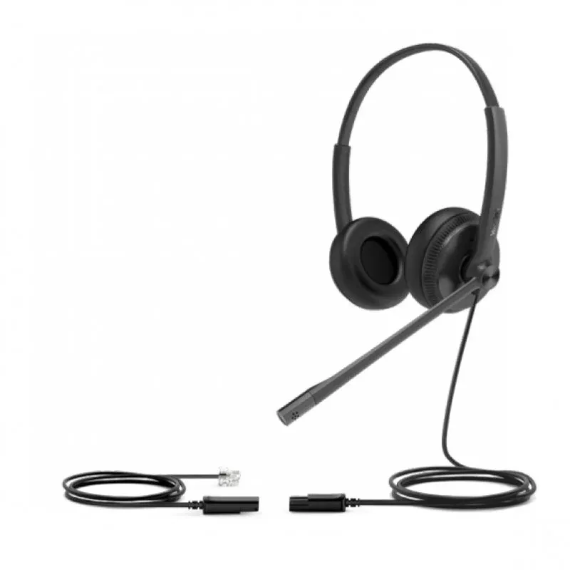 Headset Yealink YHS34 Lite Dual RJ9 Preto