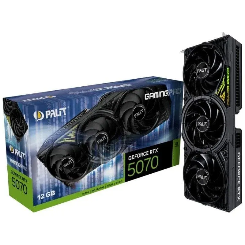Placa gráfica Palit GeForce RTX 5070 GamingPro 12GB GDDR7 Reflex 2 RTX AI DLSS4