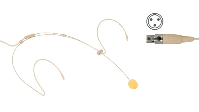 Microfone de condensador de cabeça cor bege - FCM-970-MC3