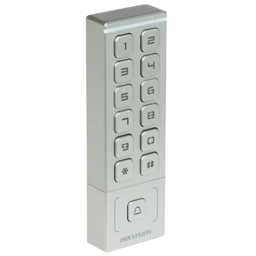 Control de Acesso Hikvision DS-K1T809MX Cartão/PIN IP65 Cinzento