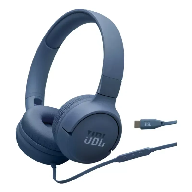 JBL HEADPHONES TUNE T520 USB-C BLUE