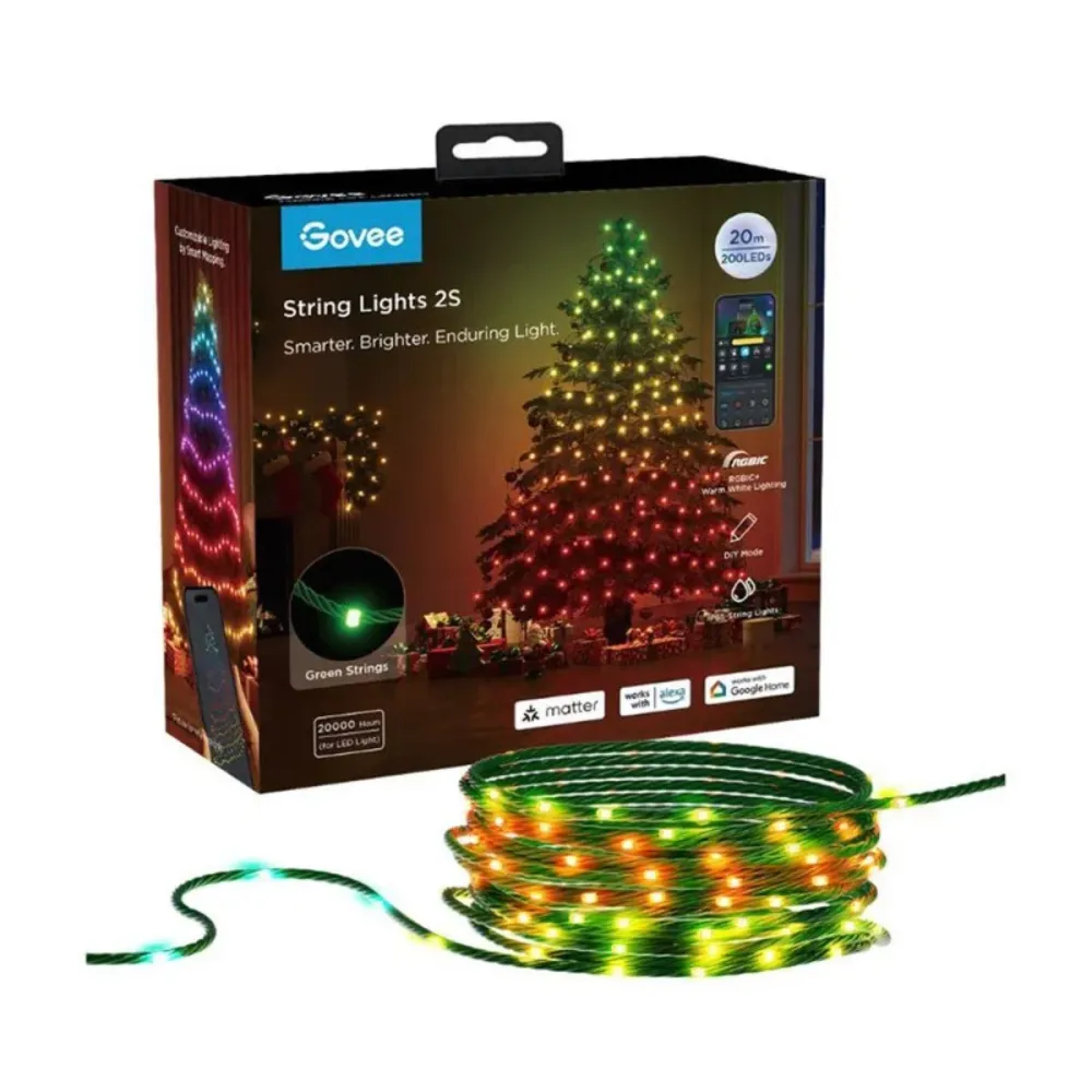 Luzes de Natal LED Inteligente Govee H80C4C41 2S 20m