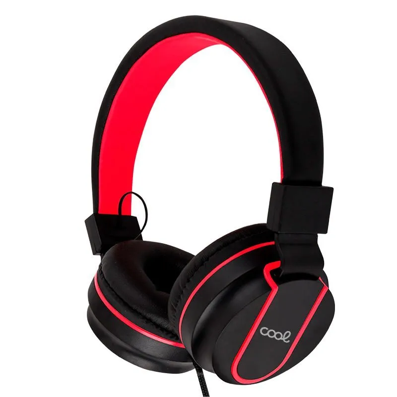 Cool Toronto Auscultadores com Microfone Jack 3.5mm Pretos/Vermelhos