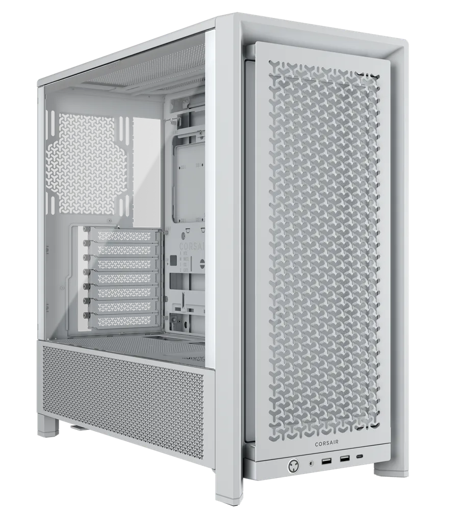 Bundle Caixa ATX Corsair Frame 4000D Performance Branco + Pack 3 Ventoinhas RS120 Brancas
