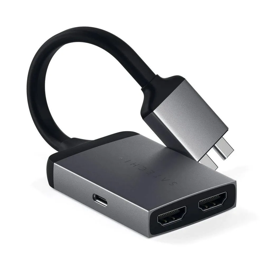 Adaptador Satechi Type-C Dual HDMI Space Gray - Recondicionado