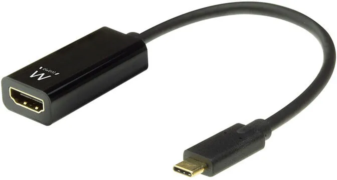Cabo Conversor Ewent USB C Macho > HDMI 4K Preto