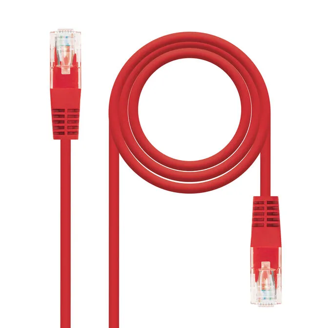 Cabo de Rede Nanocable RJ45 CAT.6 UTP AWG24 30 CM Vermelho