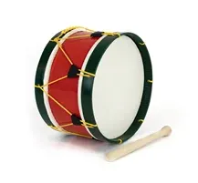 Bombo Tradicional Adamastor PLX12 Vermelho/Aro Verde 30cm