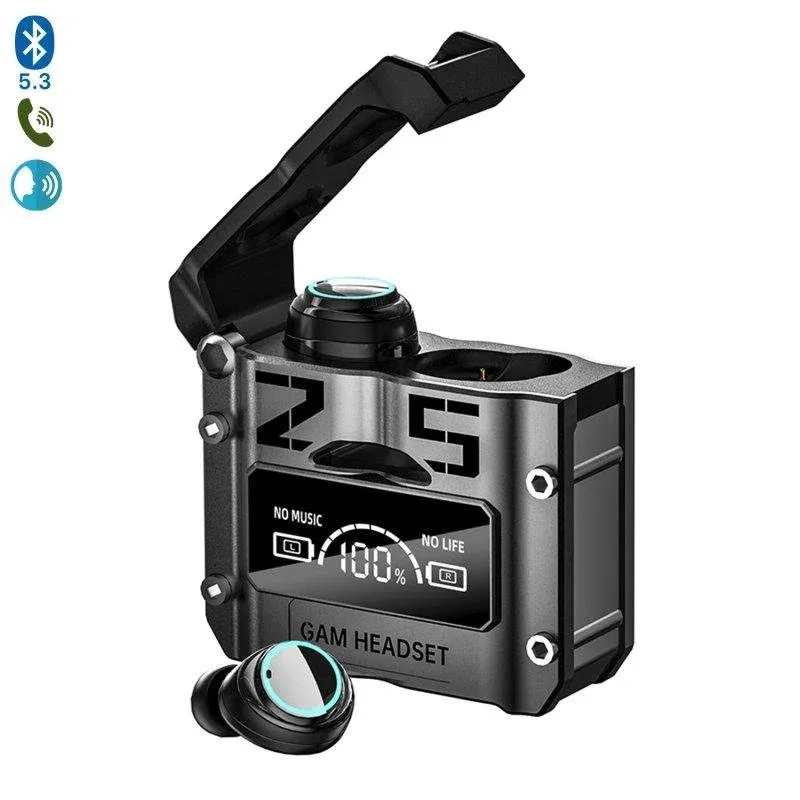 Auriculares Dam Electronics M25 In-ear Wireless Bluetooth 5.3 Gaming Controlo Táctil Preto