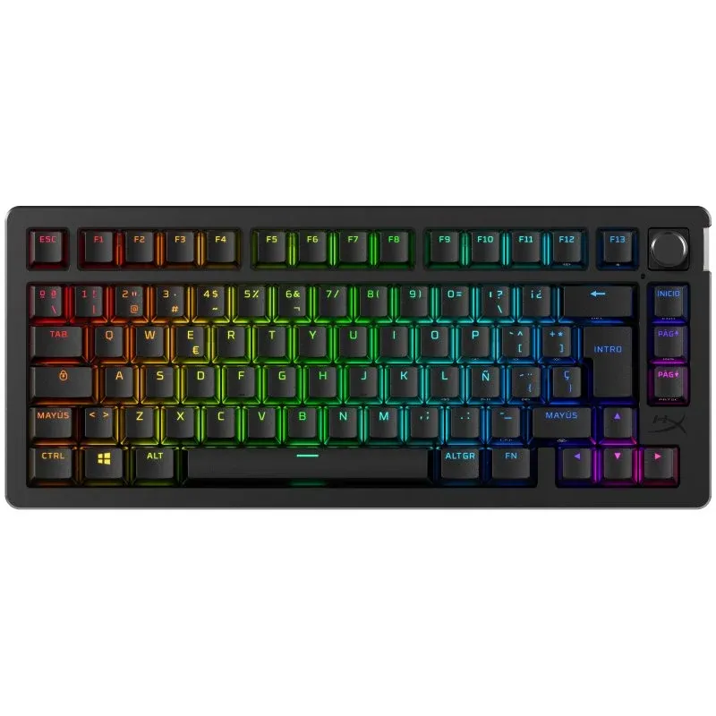HyperX Alloy Rise 75 Teclado Gaming Sem Fios RGB Preto