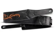 Correia guitarra couro Taylor Nouveau Strap Black Leather 3"