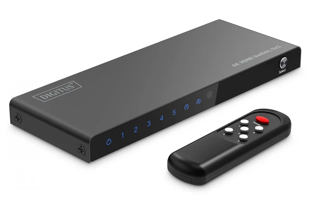 Switch HDMI 5x1, 4K/60Hz UHD com HDR, 18 Gbps, HDCP 2.2 DS-55332