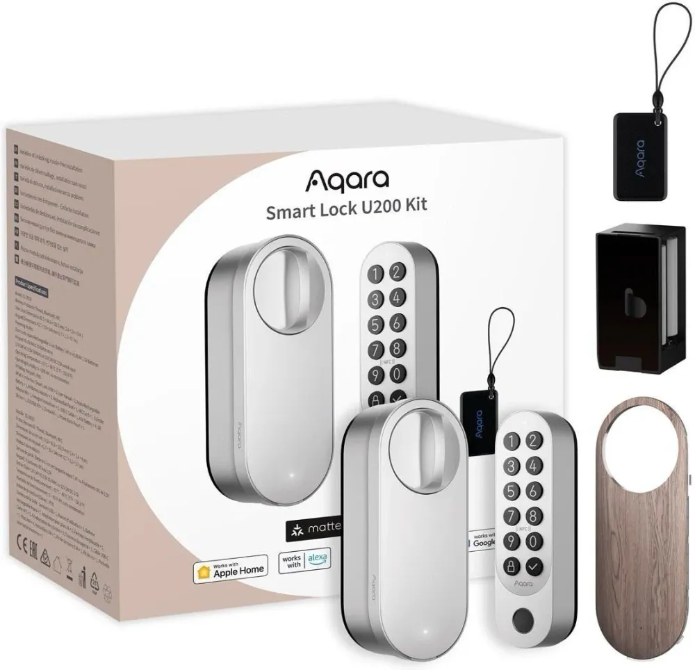 Aqara EL-D02DS Kit de Fechadura Inteligente U200 Prata EL-D02DS