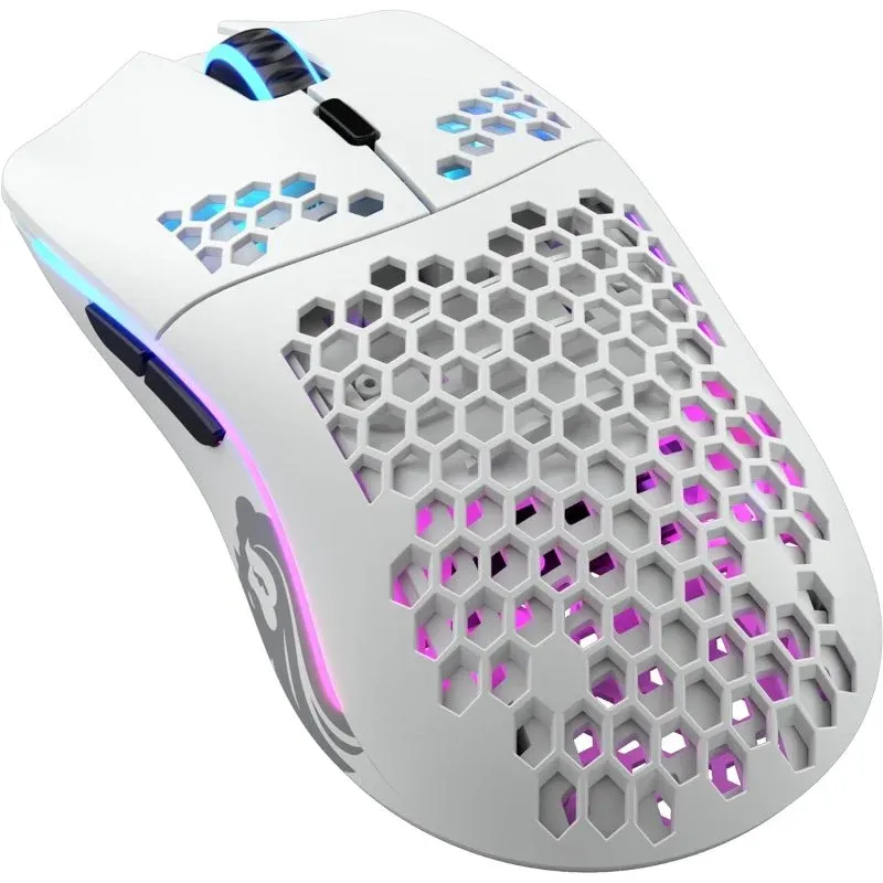 Glorious Model O Rato Laser Gaming Wireless + USB Tipo-C 19000 DPI Branco