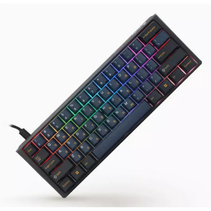 Teclado Mecânico Ducky ONE 3 Pro Nazca Line 60% RGB 8K Polling Rate MX2A-Speed Silver (PT)