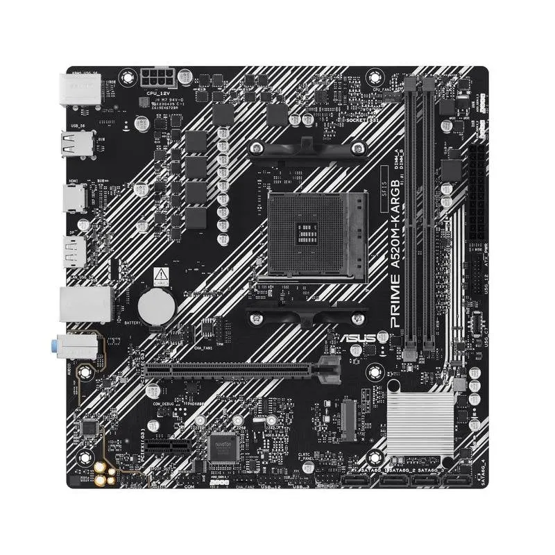 Motherboard ASUS PRIME A520M-K ARGB AMD A520 AM4 DDR4 Micro ATX Gigabit RGB