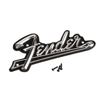 Fender Mid-60s Black Panel Amplifier Logo Silver/Black