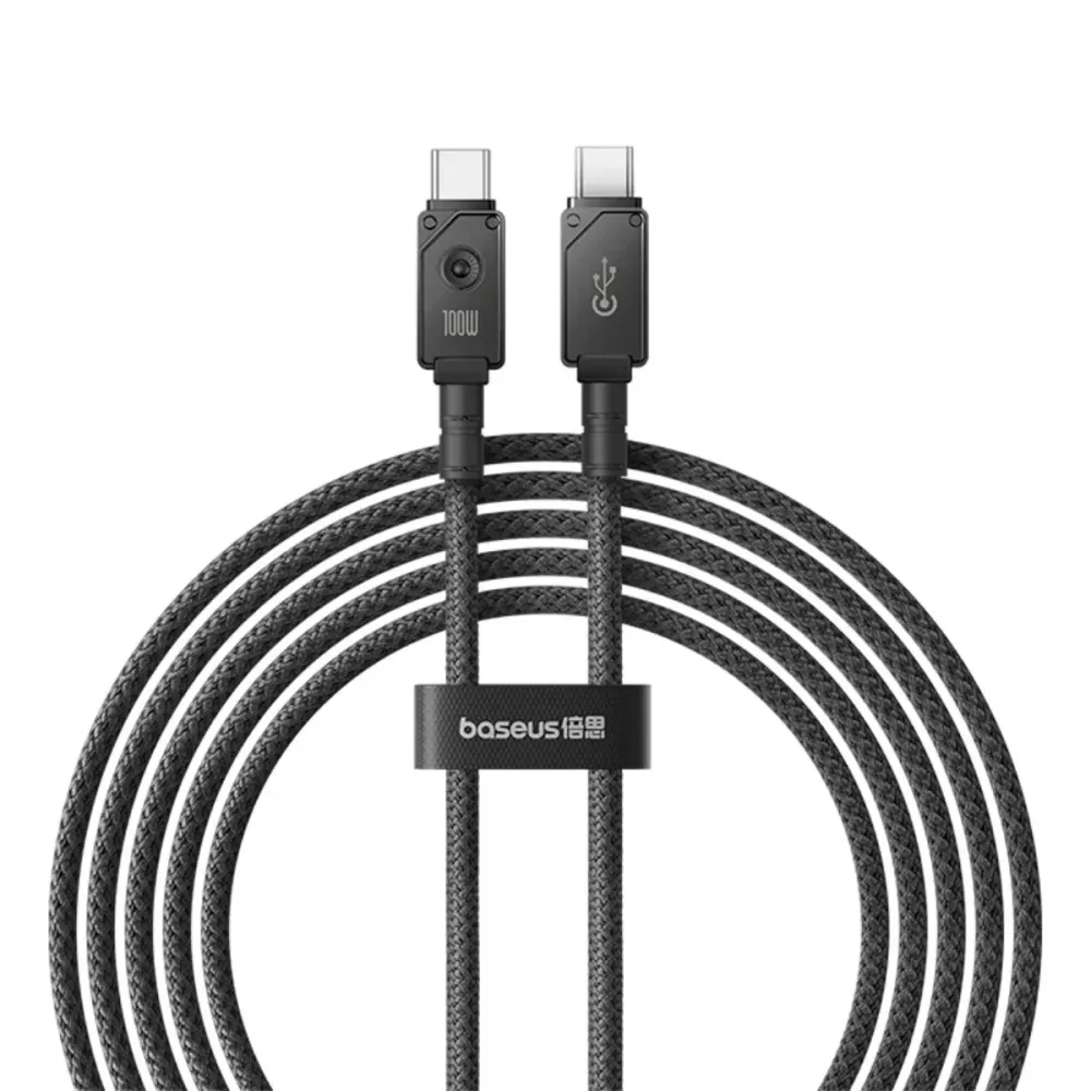 Cabo de Dados Baseus USB-C Unbreakable Series 100W 2M Preto