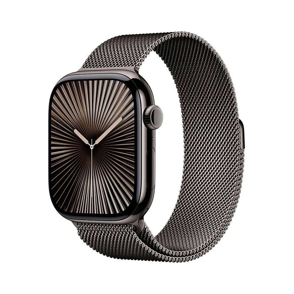 Apple Watch Series 10 GPS + Cellular 46mm Titânio Ardósia c/ Bracelete Loop Milanesa Ardósia M/L