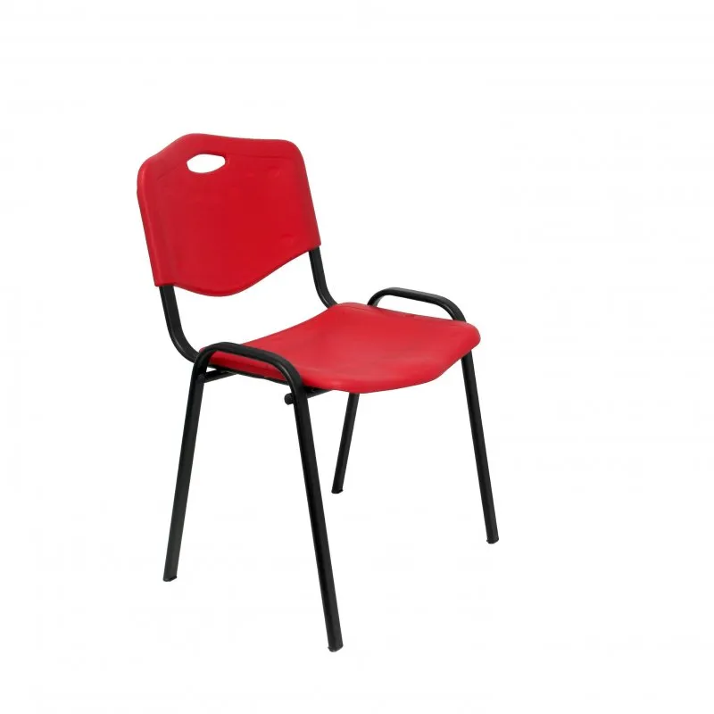 Piqueras y Crespo Robledo Pack de 4 Cadeiras PVC Vermelho