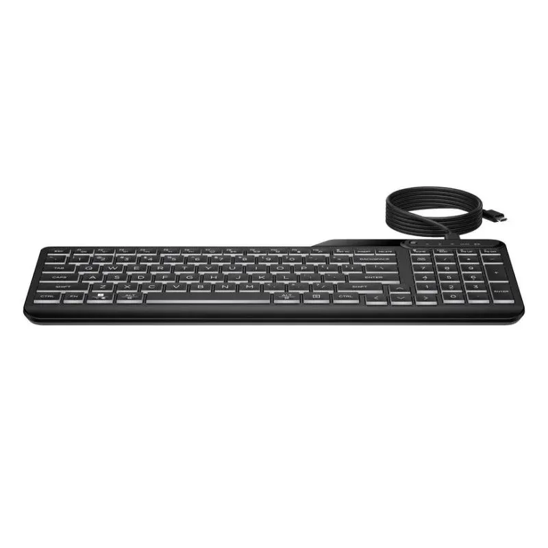 Teclado de membrana HP 400 Layout ES retroiluminado USB teclas silenciosas