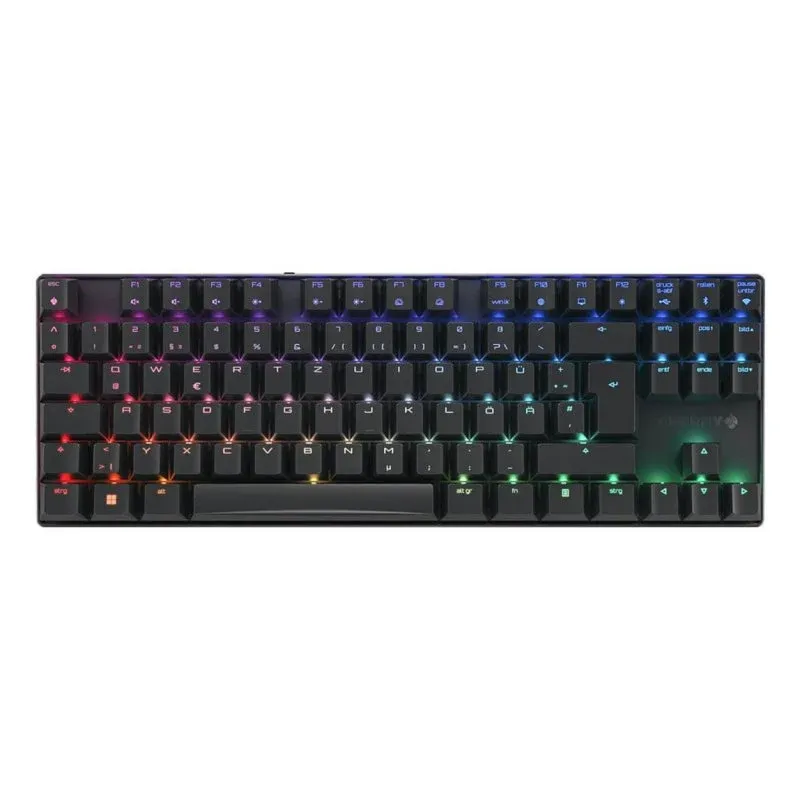 Teclado CHERRY MX 8.2 TKL Wireless RGB mecânico compacto sem teclado numérico