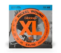 Jogo cordas guitarra elétrica D'Addario EXL110 010-046