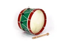 Bombo Tradicional Adamastor Nº3 Verde/Aro Vermelho 35cm