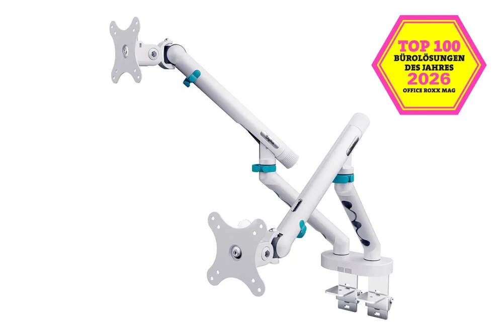 Digitus DA-90472 Braço de mesa duplo com grampo e mola DA-90472