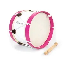 Bombo Tradicional Adamastor Nº1 Branco/Aro Rosa 28cm