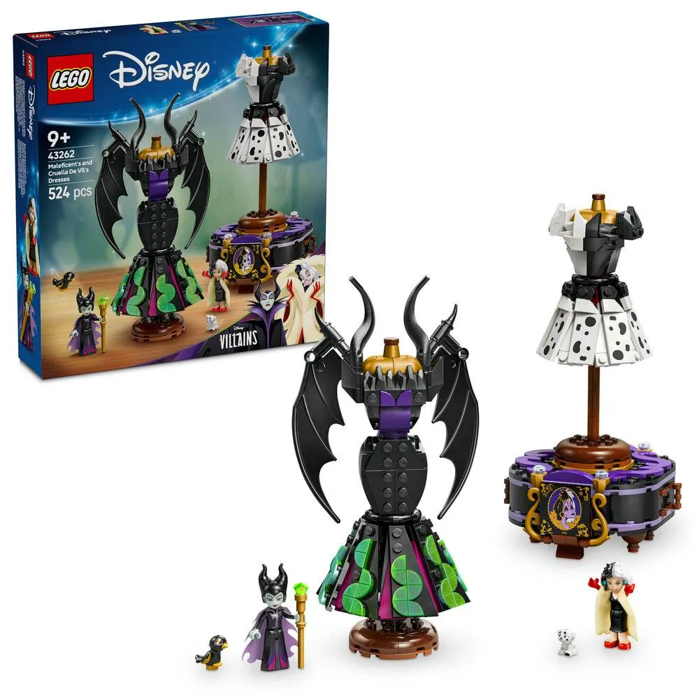 LEGO Disney Classic: Vestidos da Maléfica e da Cruella De Vil | Idades 9+ | 524 Peças | Item 43262