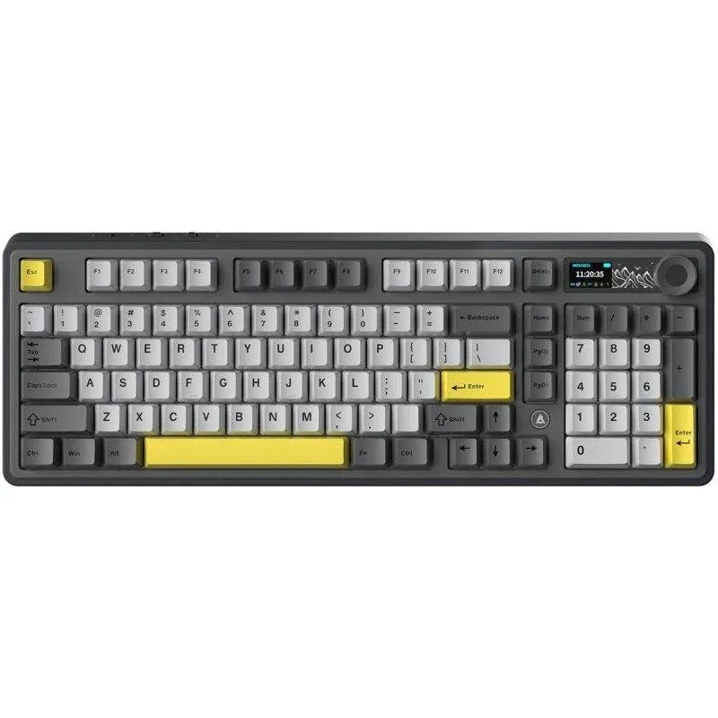 Teclado AJAZZ AK980 V2 mecânico compacto Layout ANSI com ecrã TFT RGB e 3 modos