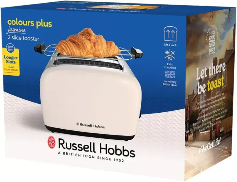 Torradeira Russell Hobbs 26930-56 | Aço inoxidável, Branco