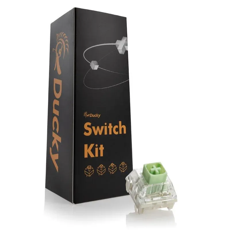 Pack 110 Switches Ducky Kalih Box Jade Mecânicos 3-Pin Clicky MX-Steam 50g