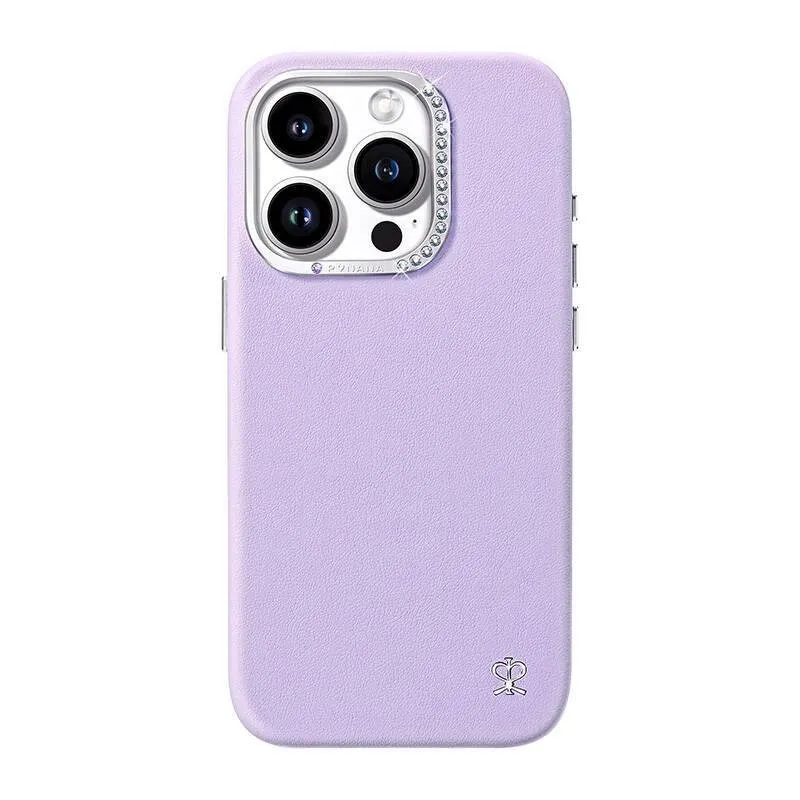 Funda para móvil Joyroom PN-15F4 Starry Case resistente com cristais roxos para iPhone 15 Pro Max