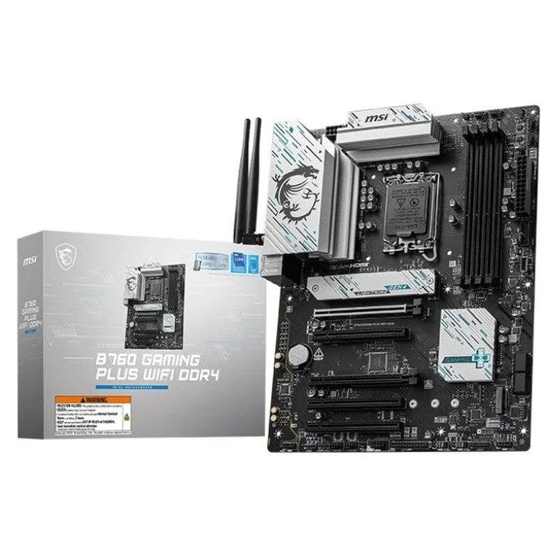 Motherboard MSI B760 GAMING PLUS WIFI Intel B760 LGA1700 DDR4 ATX WiFi 6E RGB M.2 RAID