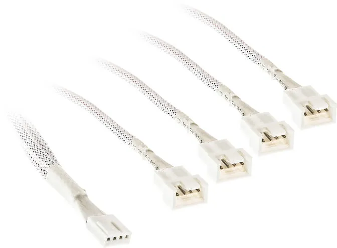 Cabo Splitter Kolink 1-4 PWM Sleeved Branco