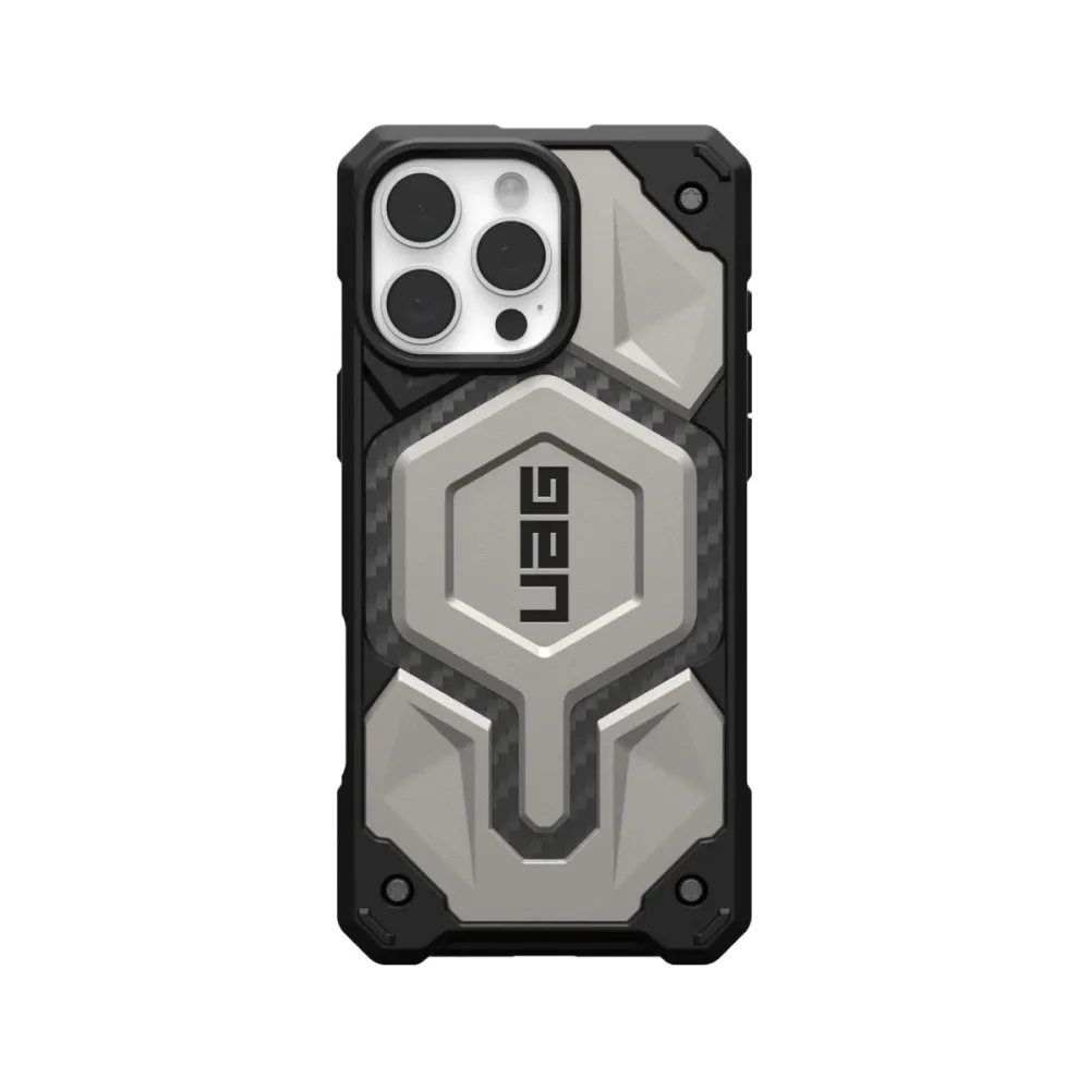 Capa Urban Armor Gear Monarch Pro iPhone 16 Pro Max Titanio