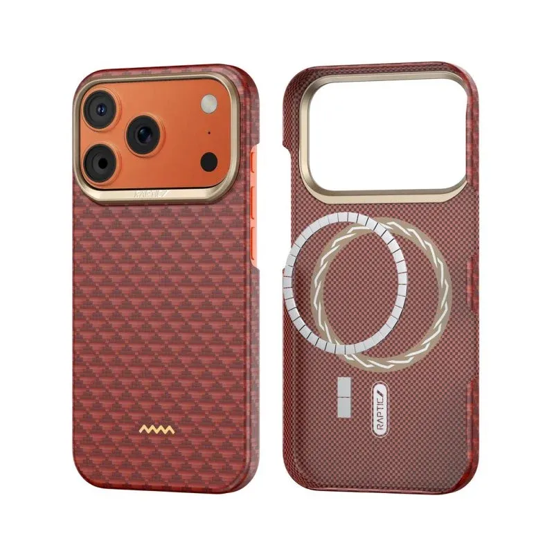 Funda para telemóvel Raptic Skin Origin Fibra de Aramida MagSafe para iPhone 17 Pro Max