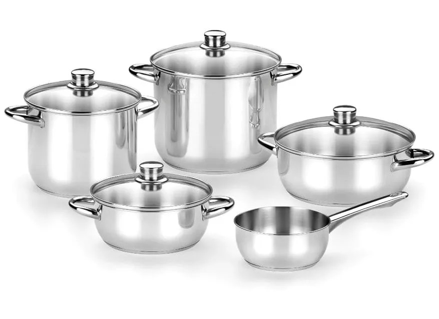 Conjunto De Cozinha Monix Optima 5 Peças Aço Inoxidável