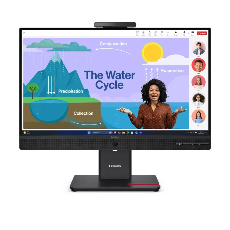 Monitor Lenovo - 23.8" / IPS / 120HZ / Webcam 5MP / Colunas / Power Delivery 100W / Preto - ThinkVision T24D-4v