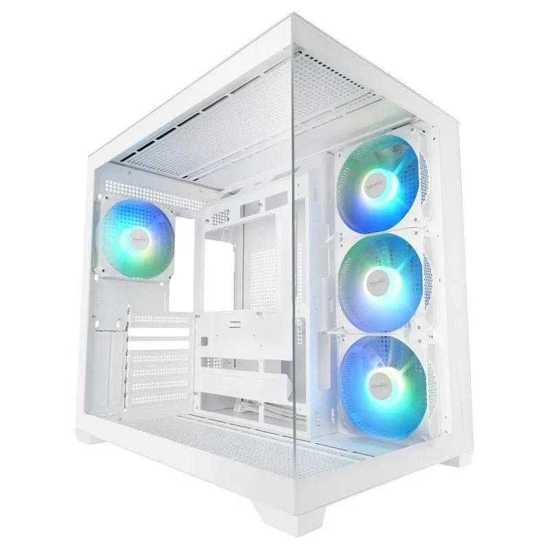Torre ATX Mars Gaming MCV5 Vidro Temperado Panorâmico 4x Ventoinhas ARGB Branco
