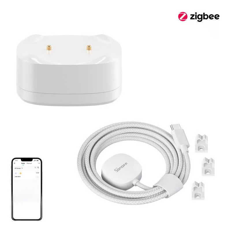 Sonoff Conjunto sensor de vazamento/inundação SNZB-05P ZigBee + Cabo WLDC200