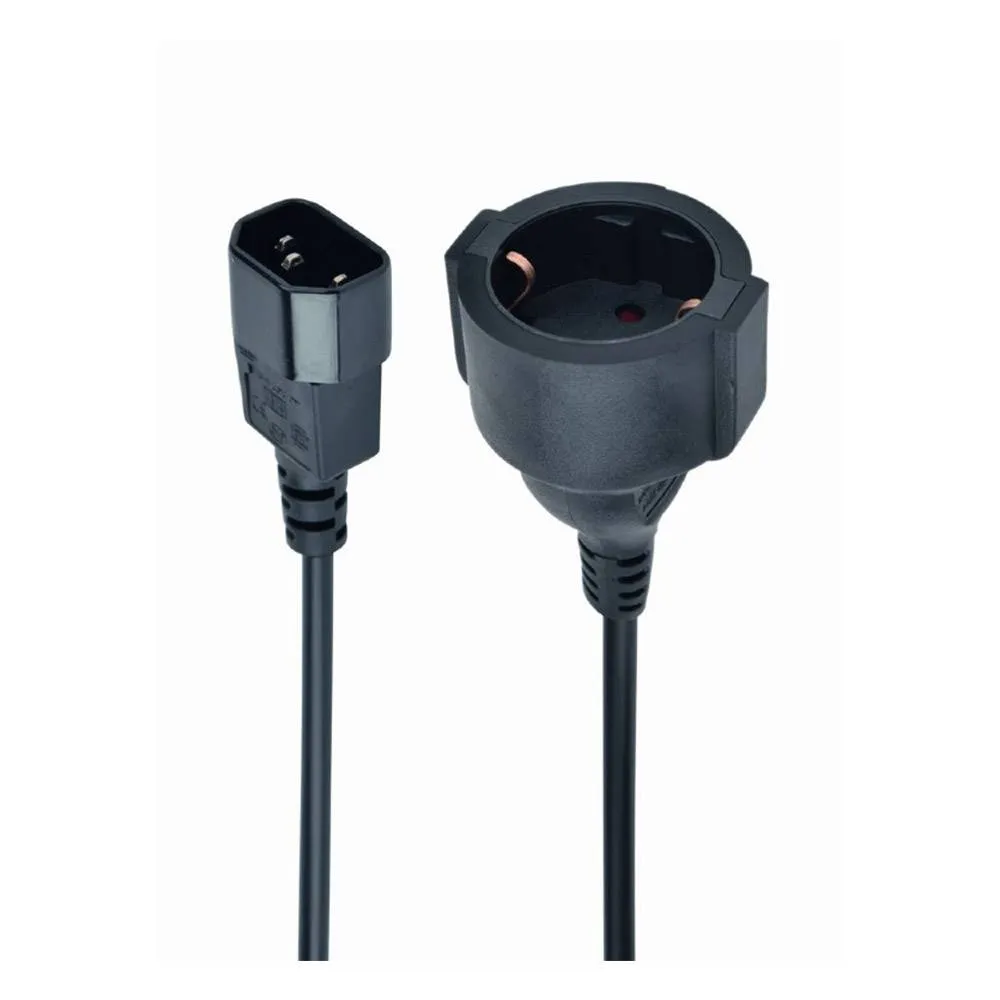 Adaptador de Alimentação Gembird C14 Macho para Schuko Fêmea