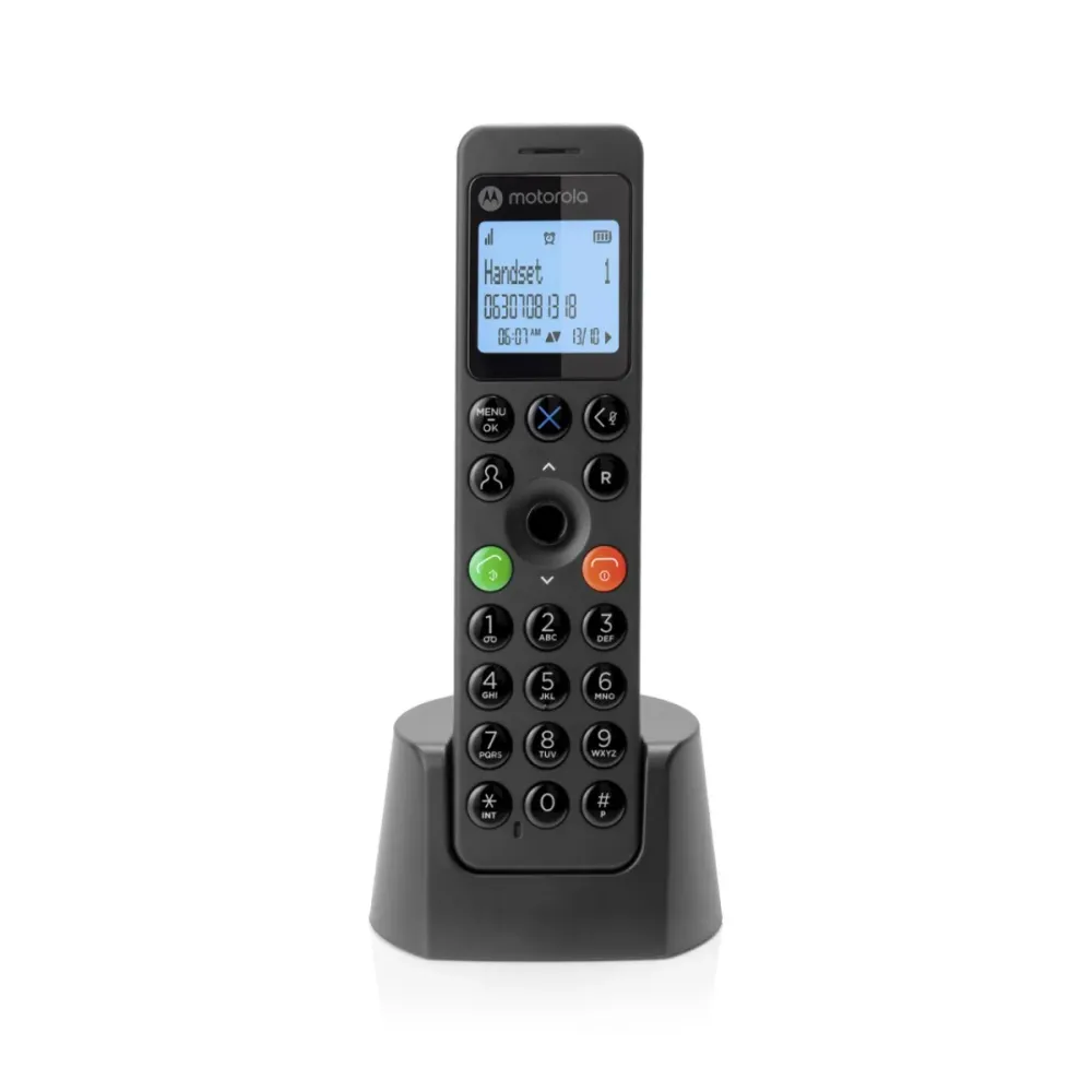 Telefone Fixo Sem Fios Motorola DOT201 Preto